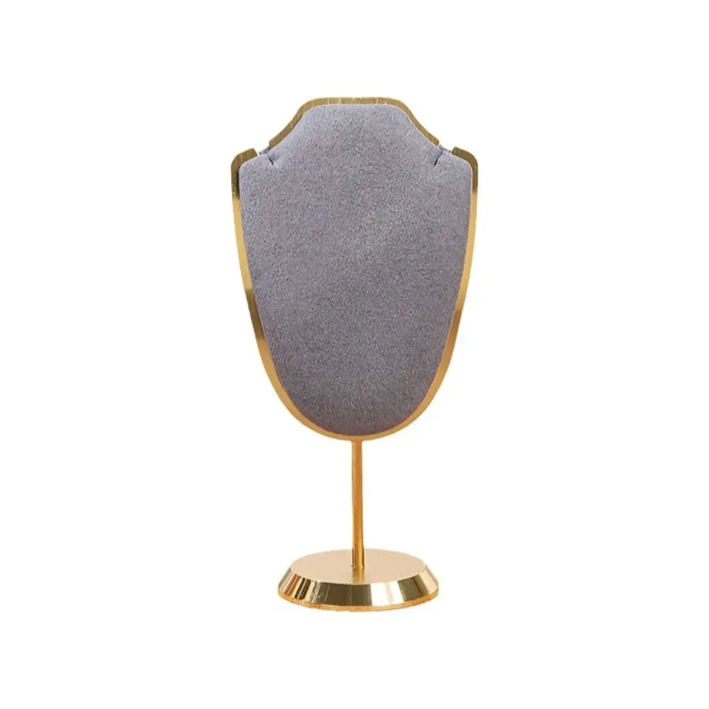 Ultra-Small Mini Jewelry Display Stand Velvet Metal Base Necklace Pendant Holder Durable Multi Functional