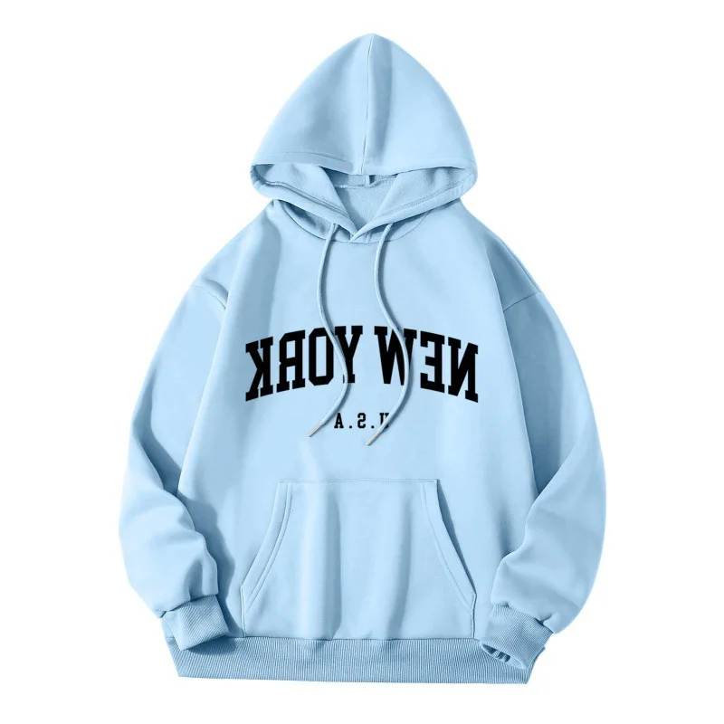 2024 New NEWYORK Sweater Letter Loose Fashion Hoodie Gothic Women's Sweater image 2