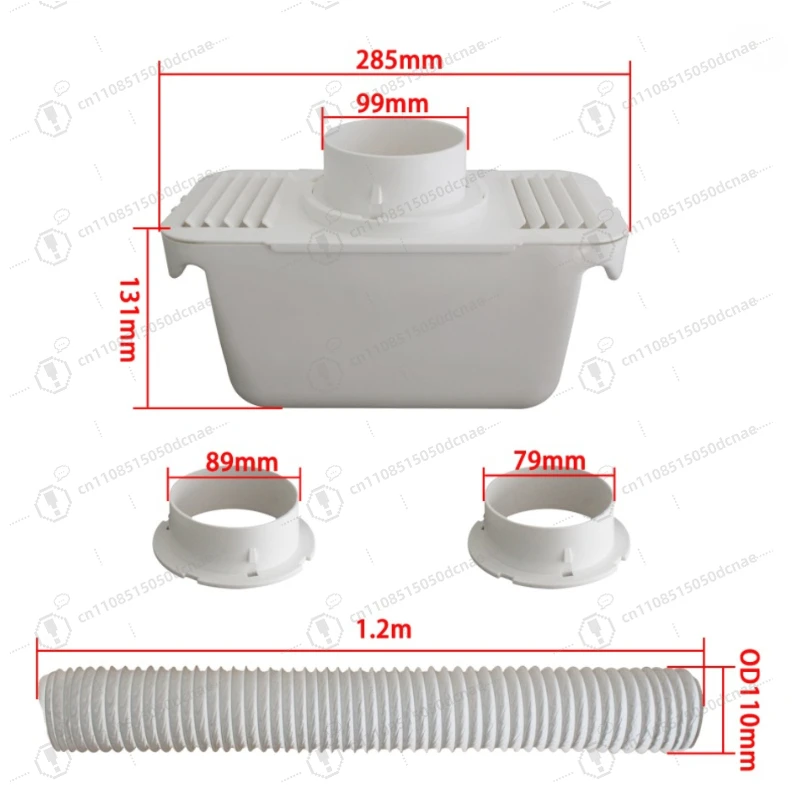 1Set Universal Tumble Dryer Condenser Vent Kit 1.2m Indoor Box Hose Exhaust Pipe For All Tumble Dryers