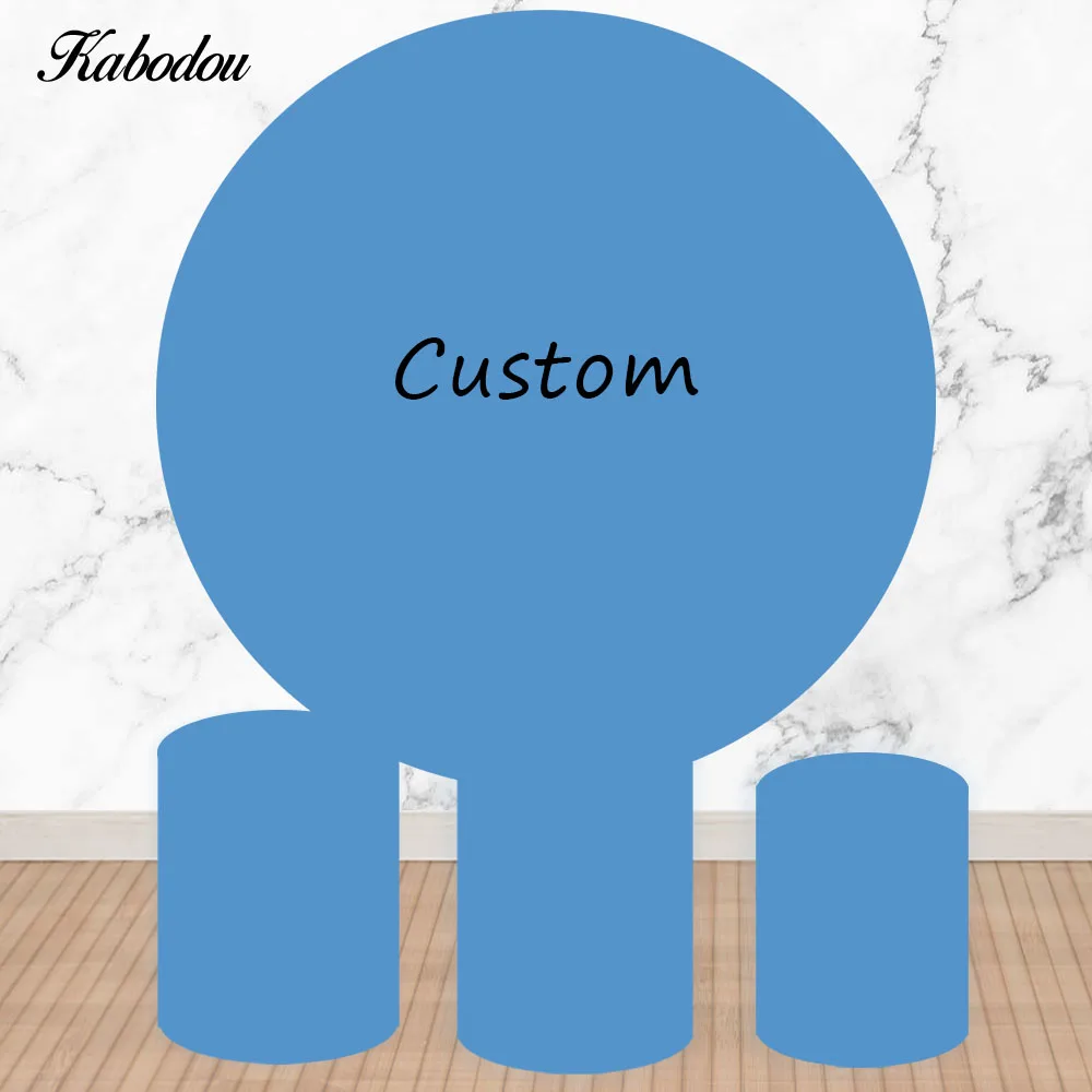 

Kabodou Custom Circle Photo Backdrop Kids Birthday Party Decoration Round Photography Background Cylinder Covers