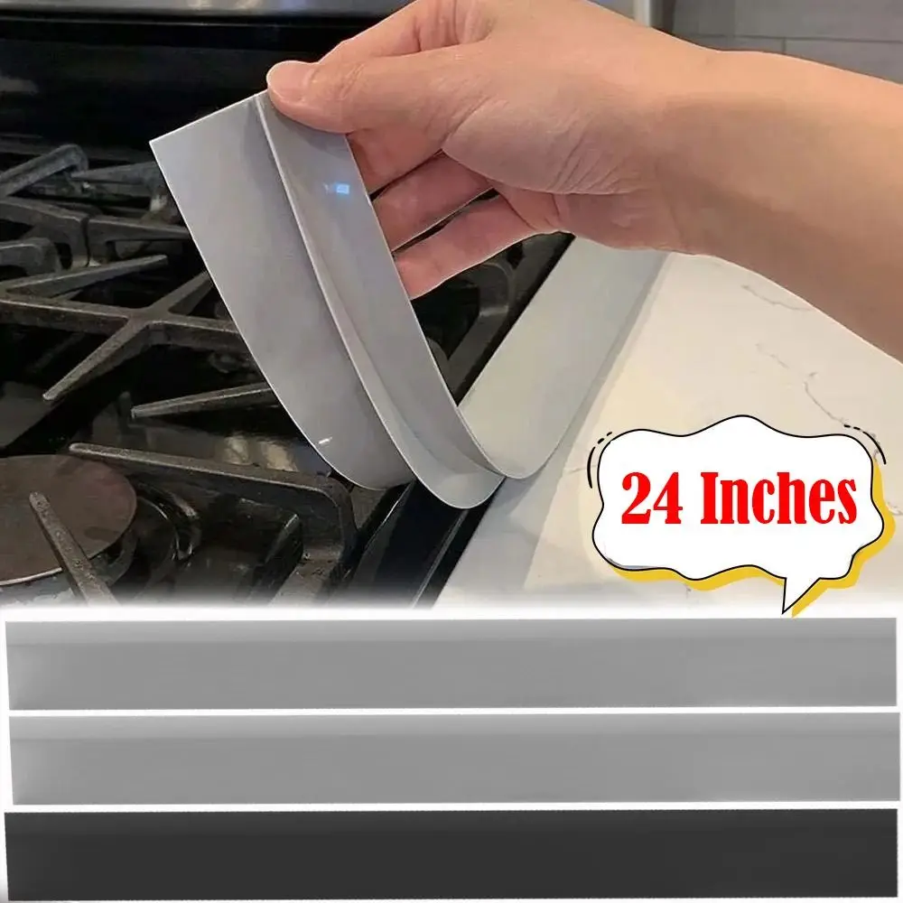 24 Inches Kitchen Stove Gap Strip Silicone Anti-Stain Cabinet Sealing Strips Scalable Anti-Oil Slit Filler Tools