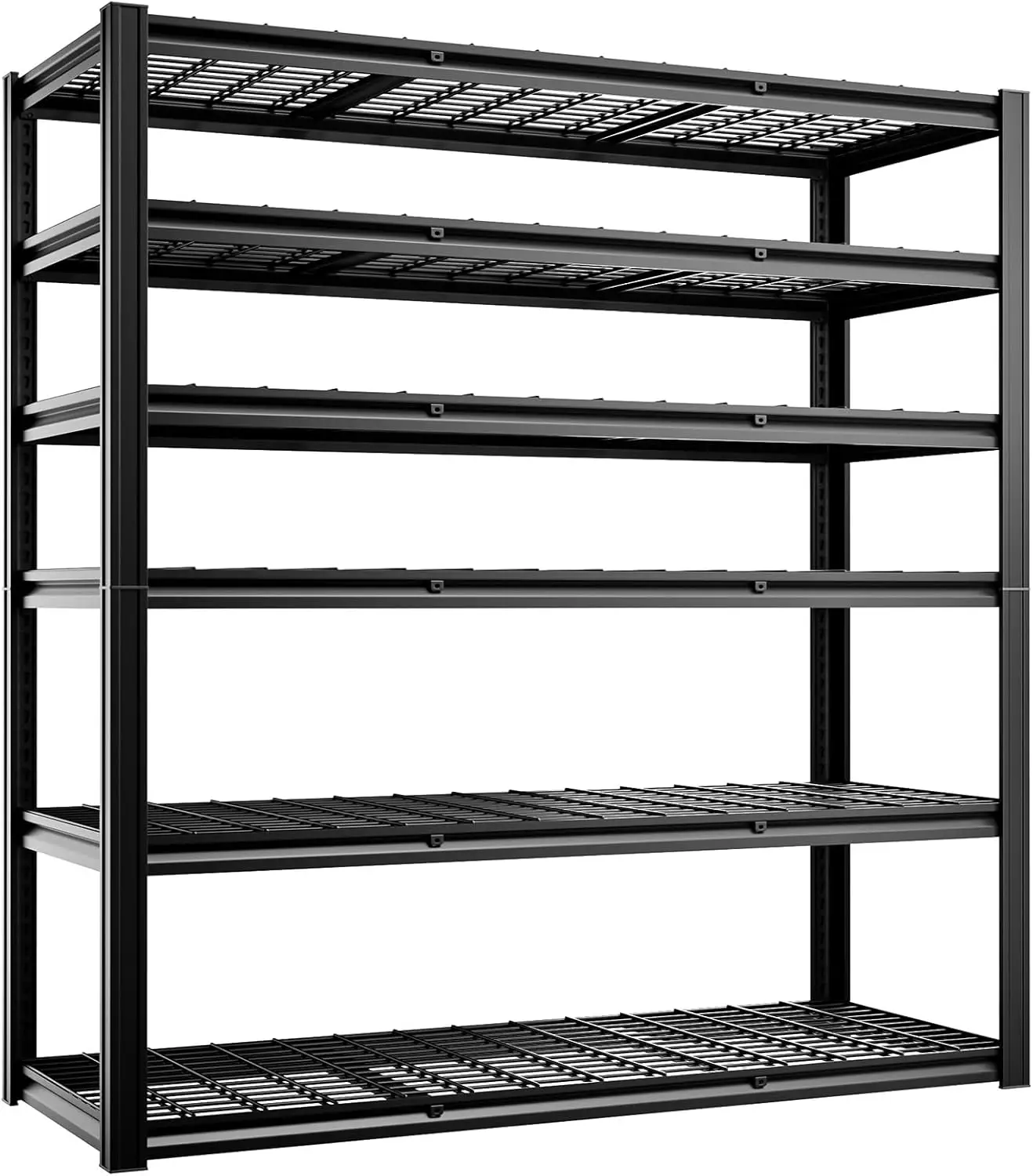 

6-Tier 55" W x 24" D x 84" H Industrial Shelving Heavy Duty Garage Storage Metal Shelves Adjustable 3500LBS Warehouse