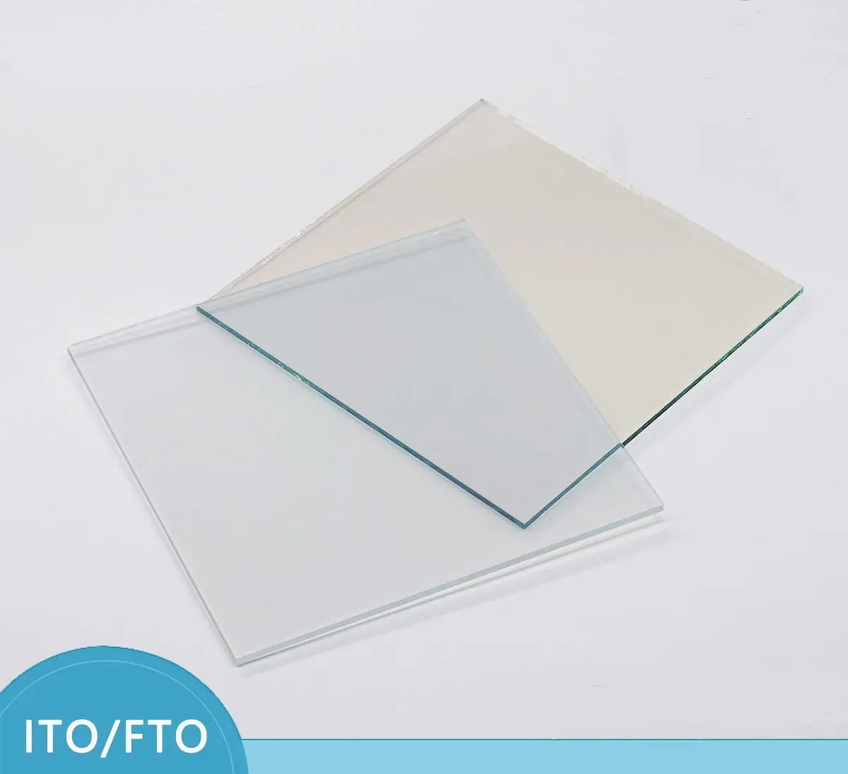 20x20x2.2mm/25x25x2.2mm under 10 ohm/sq 100pcs Lab Transparent Conductive Glass Fluorine Doped Tin Oxide (FTO) Coated Glass