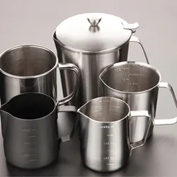 1PC 350-1000/2000ml Lab 304 Stainless Steel Lab Beaker Measuring Cups Graduated Liquid Metal Tools With Inner Scale and Cover