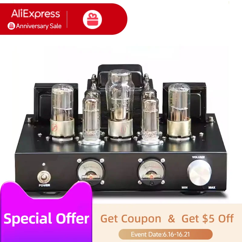 

Audiophile 6P1 Tube Power Amplifier Class A Single-ended Parallel High-power HIFI Power Amplifier Retro Tube Power Amplifier