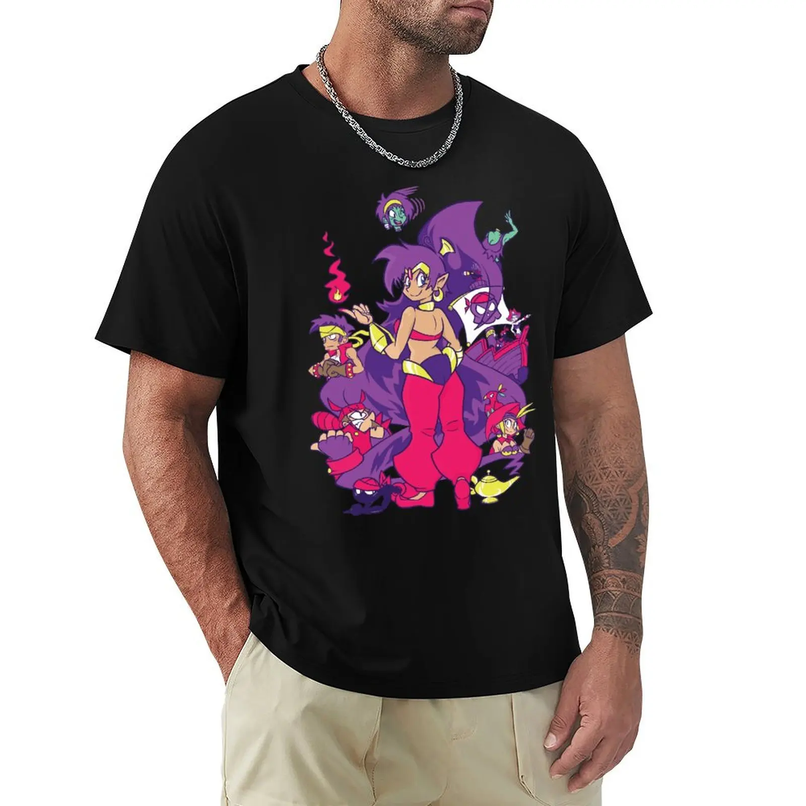 Shantae Genie of the Lamp Design T-Shirt Quick Dry Sports Short Sleeve Tee