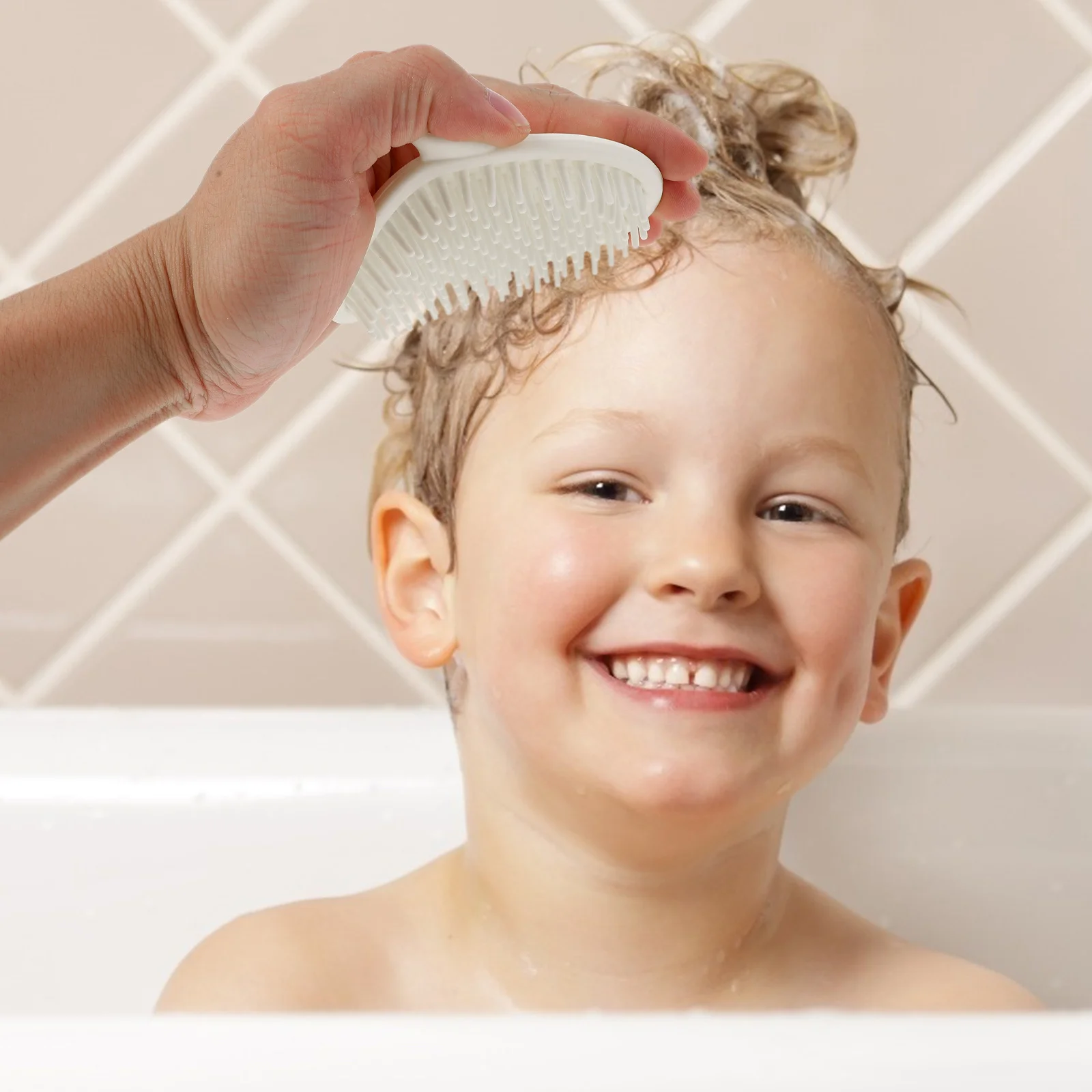 

Bath Brush Silicone High Temperature Resistance Portable For Sensitive Skin Gentle Hair Cleaning Massage