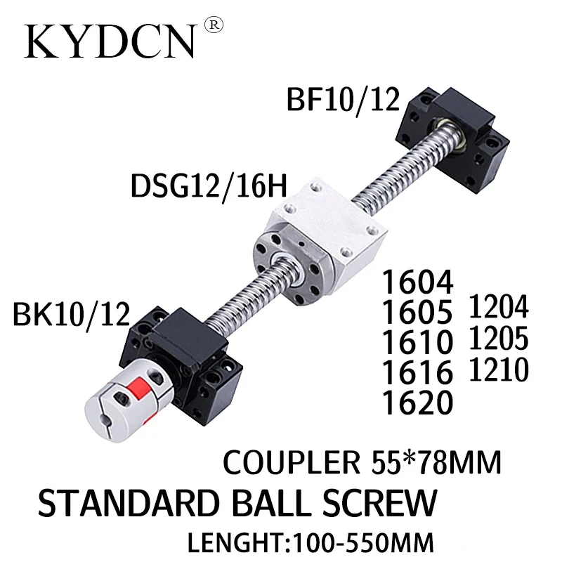 

SFU1204 SFS1205 SFS1210 SFU1604 SFU1605 SFU1610 SFE1616 SFS1620 C7 length 100-550mm screw nut holder plus BKBF12 support seat