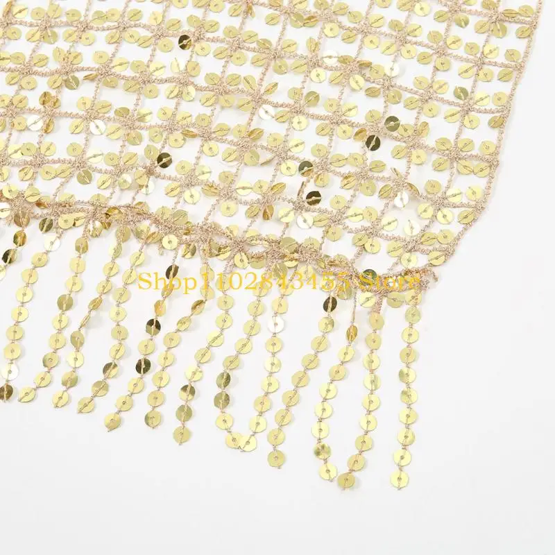 

49MC Lace Trimmed Wedding Wrap With Sequined Detail For Formal Celebrations