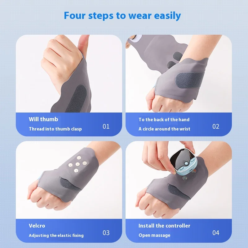 

EMS защита запястья, поддержка запястья, умный обогревательный ремешок для поддержки запястья, 5 режимов, 9 уровней, компрессионный бандаж на запястье для домашнего офиса