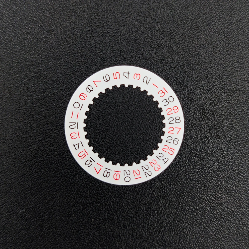 For Shanghai 3135 movement New Date at 3H calendar Mod Datewheel Disc Parts Black Red Yellow Disc 3135 Watch Movement Parts