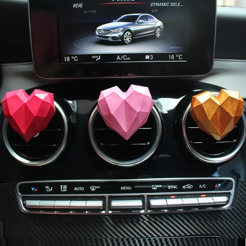 Car Air Fragrance Perfume Love Heart Clip Diffuser Auto Vent Scent Parfum Diffuser Car Decor Interior Accessories