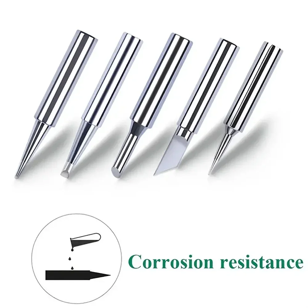 5pcs Soldering Iron 900M Soldering Iron Head Set Inside Hot Bare Copper Electric Soldering Iron Tip