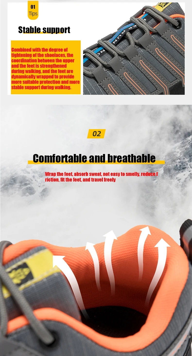 Outdoor-Wanderschuhe, rutschfeste Wandersportschuhe, leichte Herrenschuhe, taktische Trainingssportschuhe für Herren – Detail 4