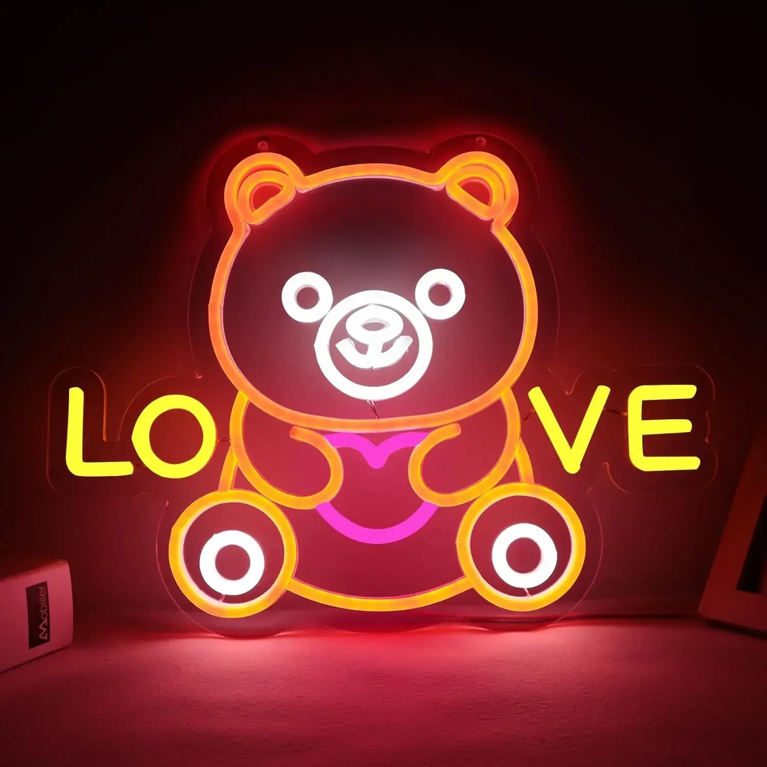 

Teddy Bear Led Neon Light Sign USB Powered Aesthetics Neon Sign For Wall Decor Room Party Cute Wall Art Decor Birthday Gift