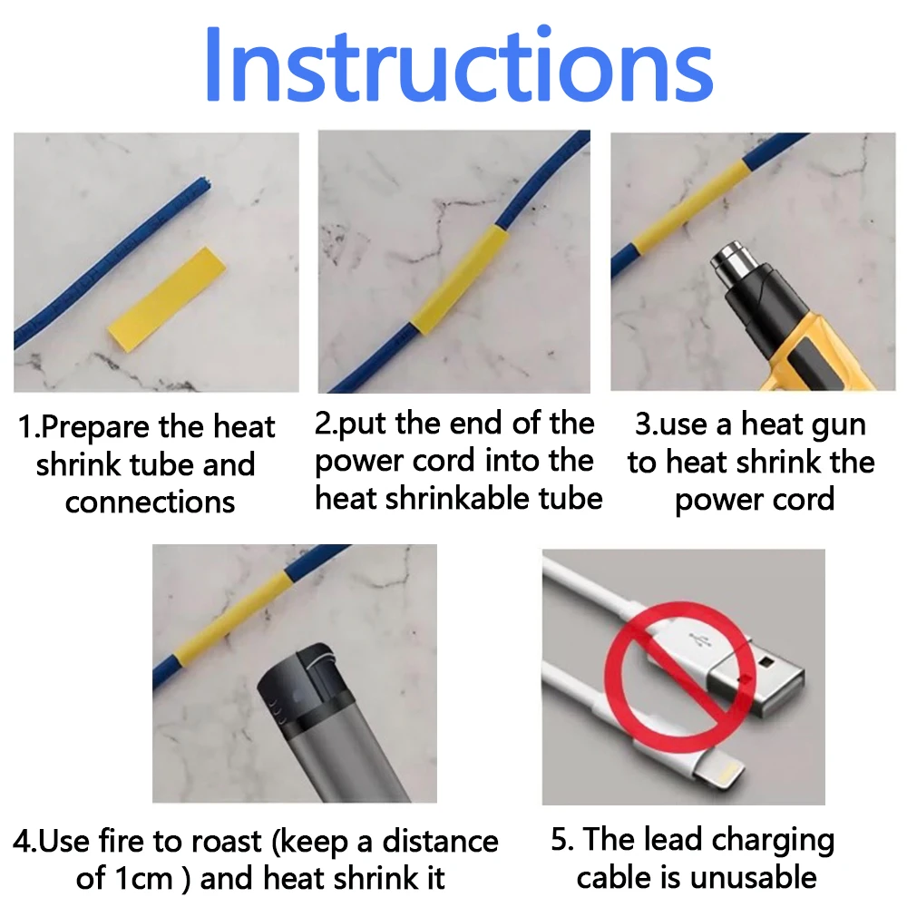 Heat Shrink Tube 18055 For Dymo Rhino 18051 18052 18053 18054 18056 18057 18058 Tape for Dymo Rhino 4200 5000 5200 Label Maker