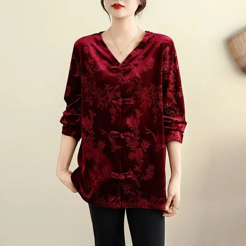 

Женский осенне-зимний пуловер с длинными рукавами и геометрическим принтом контрастного цвета, рубашка с круглым вырезом, повседневный элегантный топ