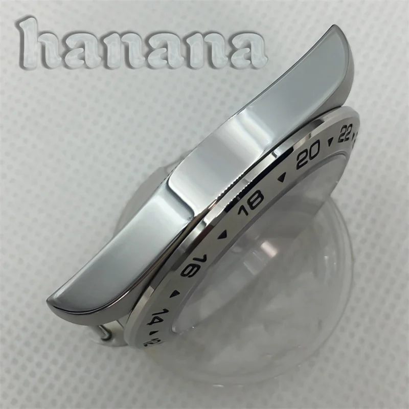 40 mm Plata Negro Oro rosa Bisel GMT 24 horas Caja de acero inoxidable Cristal de zafiro compatible con movimiento NH34 NH35 NH36A 38 ETA2824 PT5000