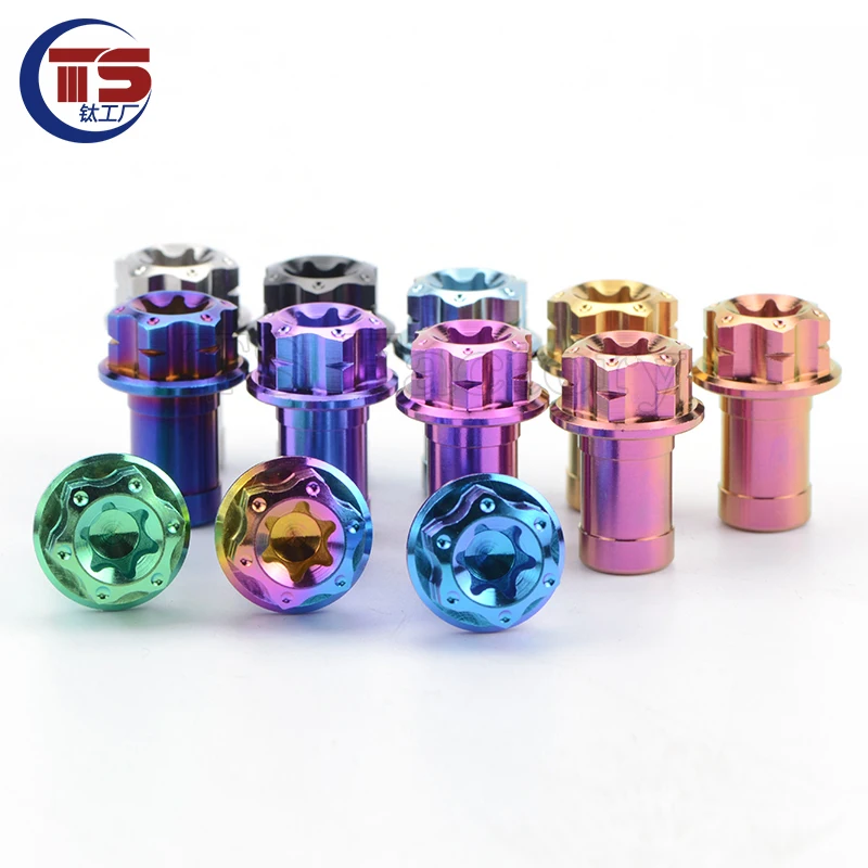 TS 2pcs/10pcs titanium factory titanium alloy waste oil pipe plug snorkel plug M10×15mm anti-corrosion high strength finial non-