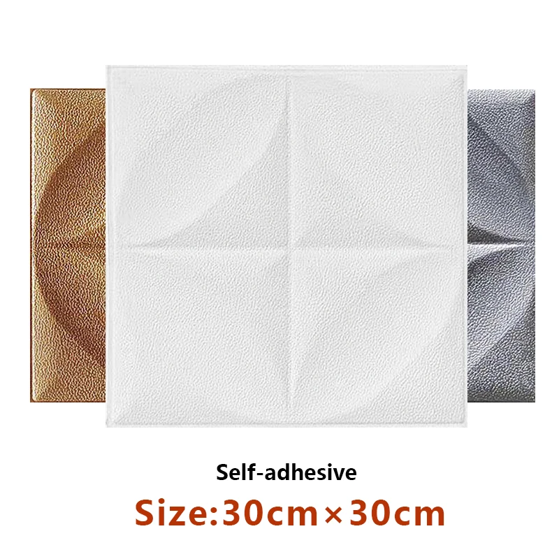 30X30cm Self-adhesive Wall Stickers Living Room Bedroom Decoration 3D Foam Wallpaper Waterproof Flame Retardant Home Wallpaper