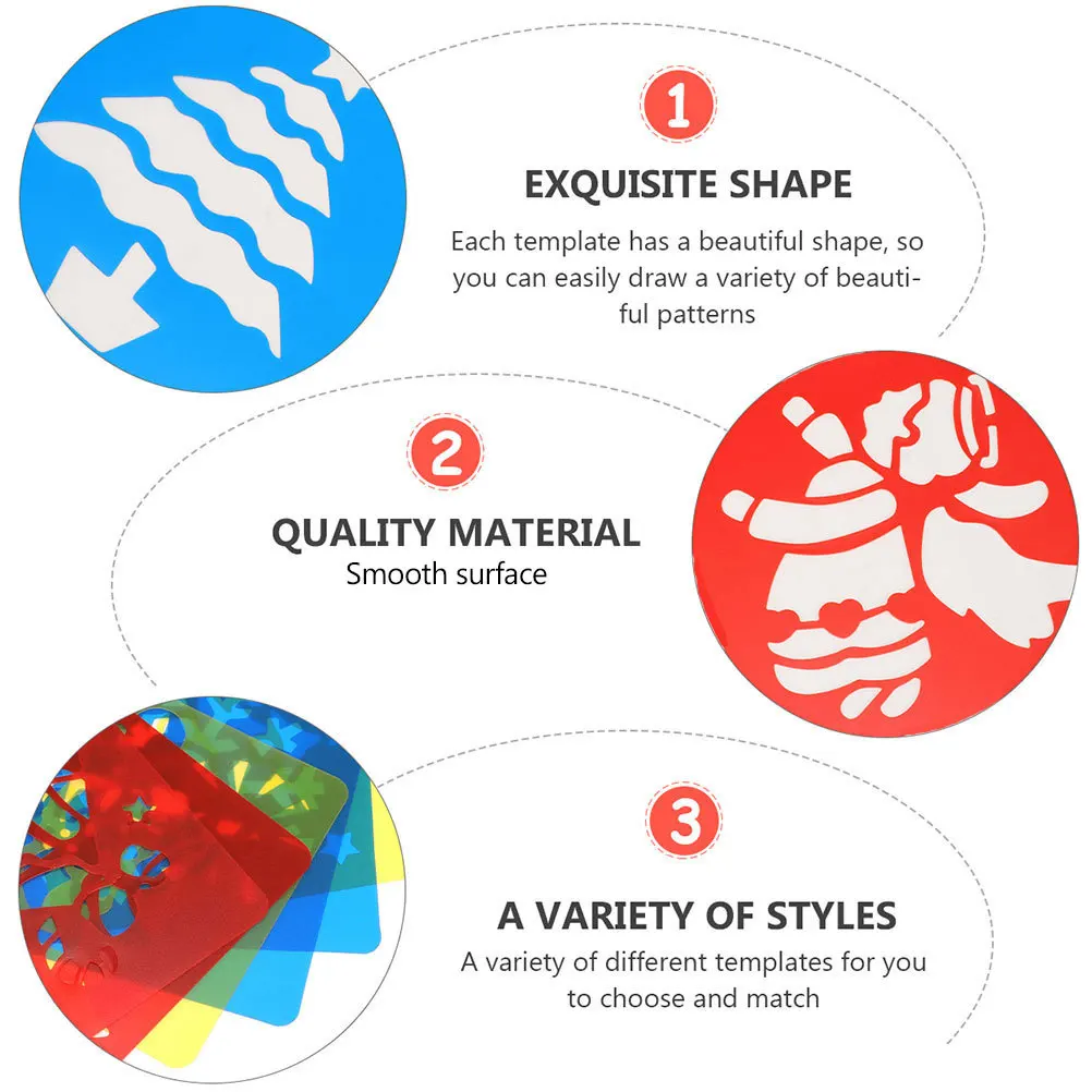 12 قطعة من قوالب استنسل للرسم المجوف لعيد الميلاد DIY أدوات رسم عيد الميلاد للأطفال مستلزمات الحرف اليدوية للعطلات فن إبداعي