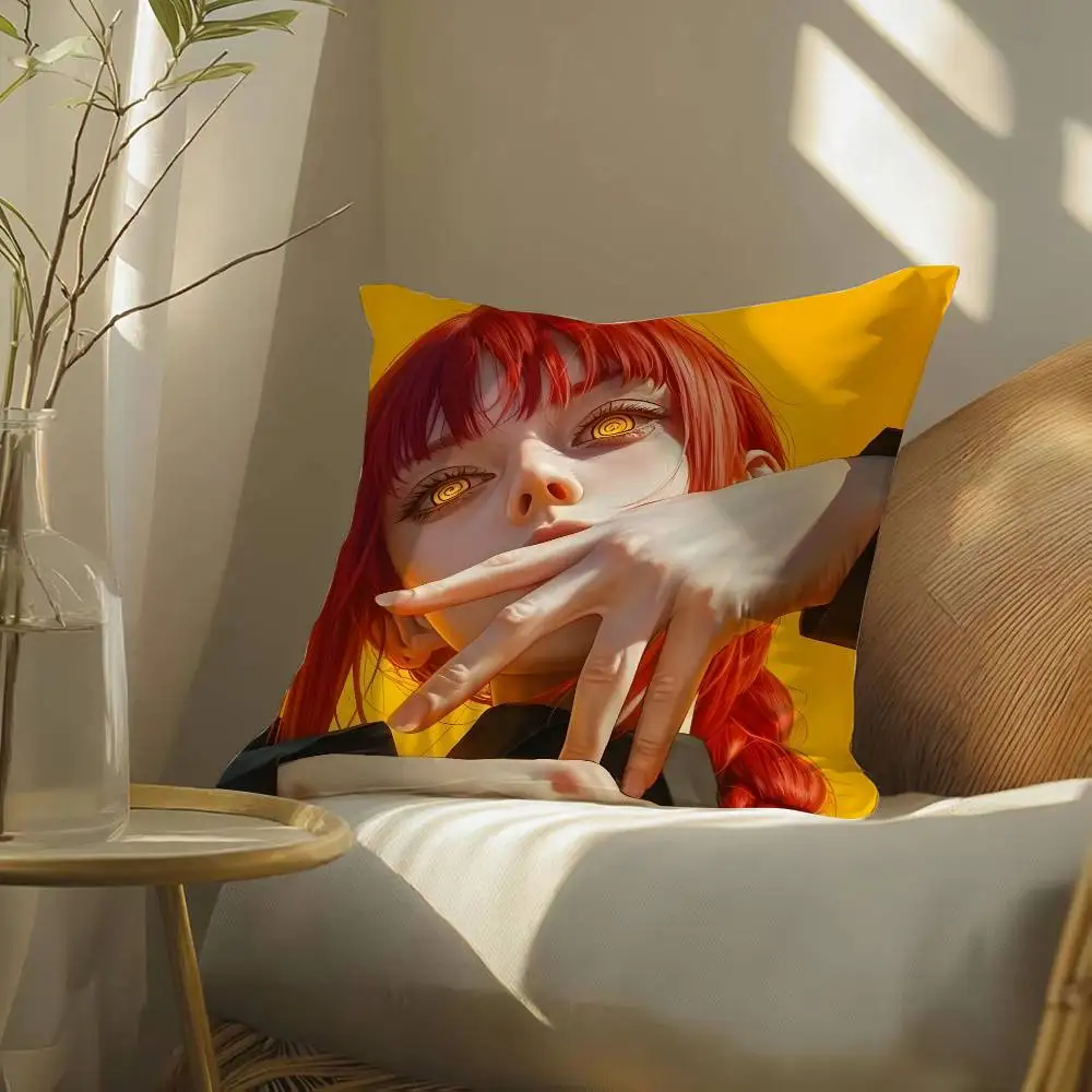 أنيمي بالمنشار رجل ماكيما-كرتون كيس وسادة حريري أنيق الراحة أريكة سرير غير مرئية سستة الشاطئ المخدة