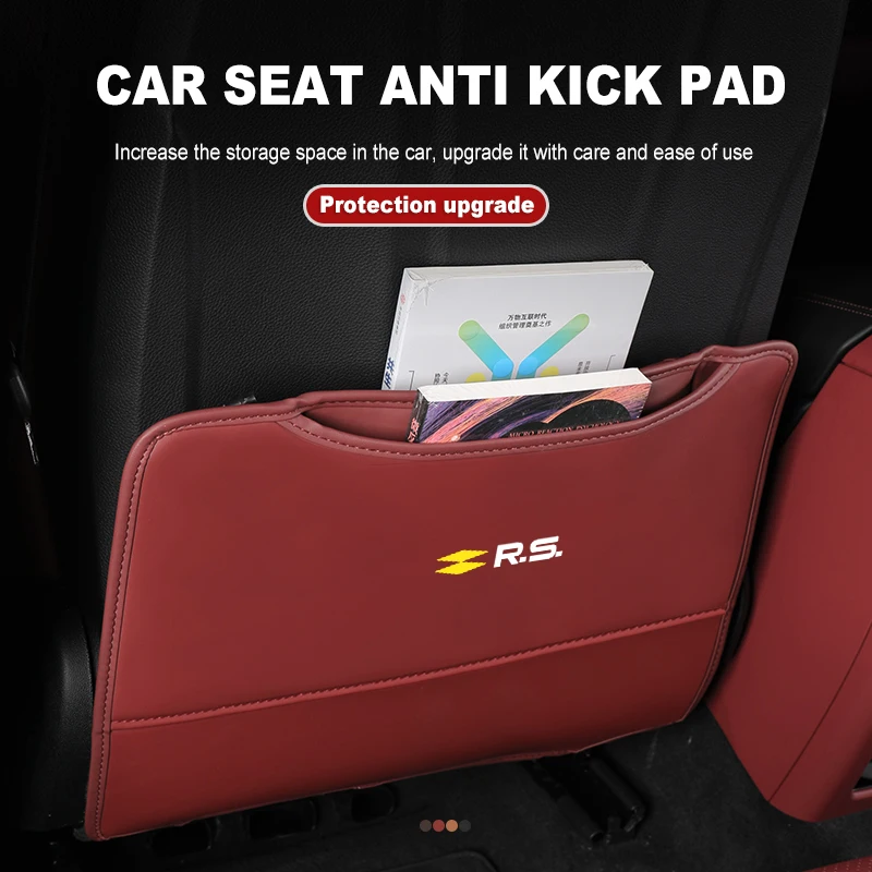 2Pcs Car Seat Back Protector Anti Kick Mat Interior Accessories For Renault RS Kadjar Captur Clio Megane 2 3 4 RS Koleos Logan - view 3