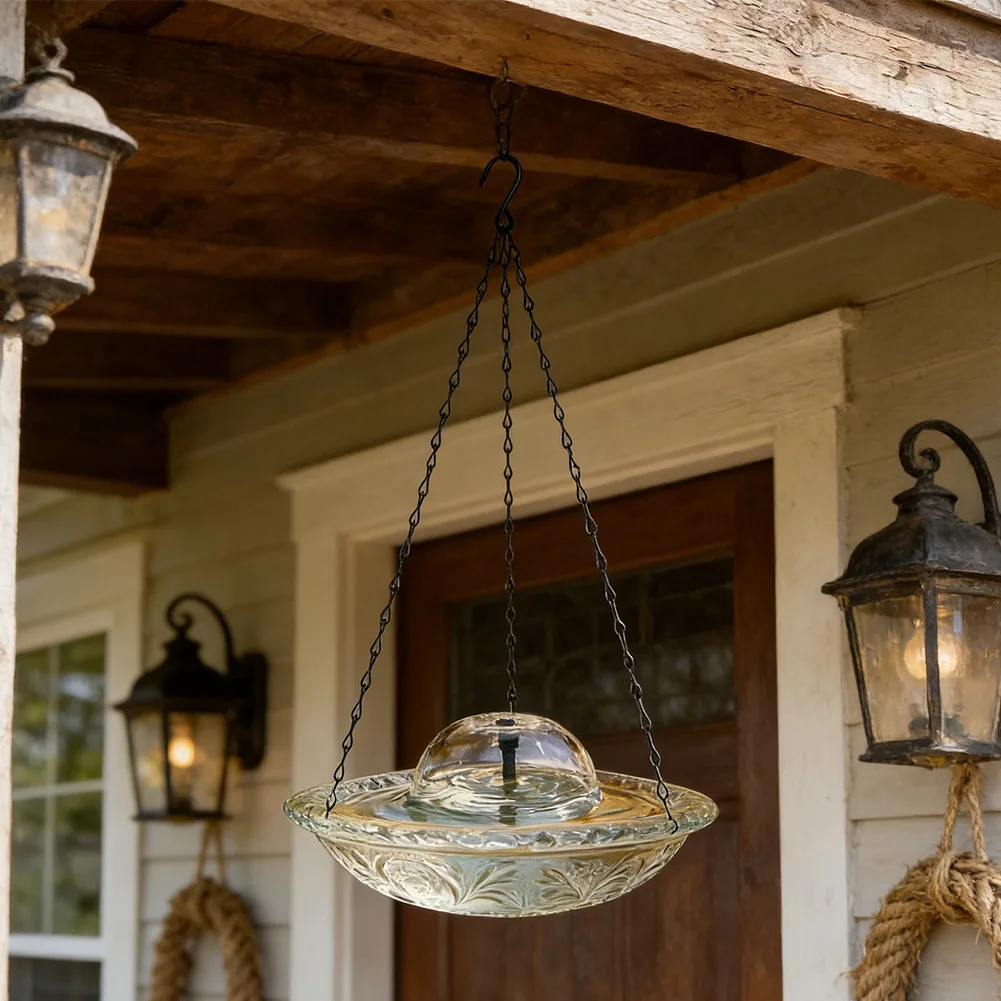 USB-Powered Outdoor Garden Fountain & Bird Bath: Enhance Your Yard's Charm Outdoor Garden Hummingbird Feeder Tray Water