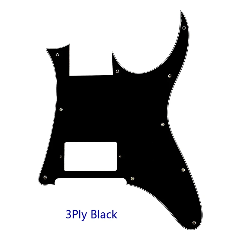 Pleroo Custom Guitar Parts - For MIJ Ibanez RG 350 EX H Guitar Pickguard Blank With Bridge Humbucker Pickup Scratch Plate Black