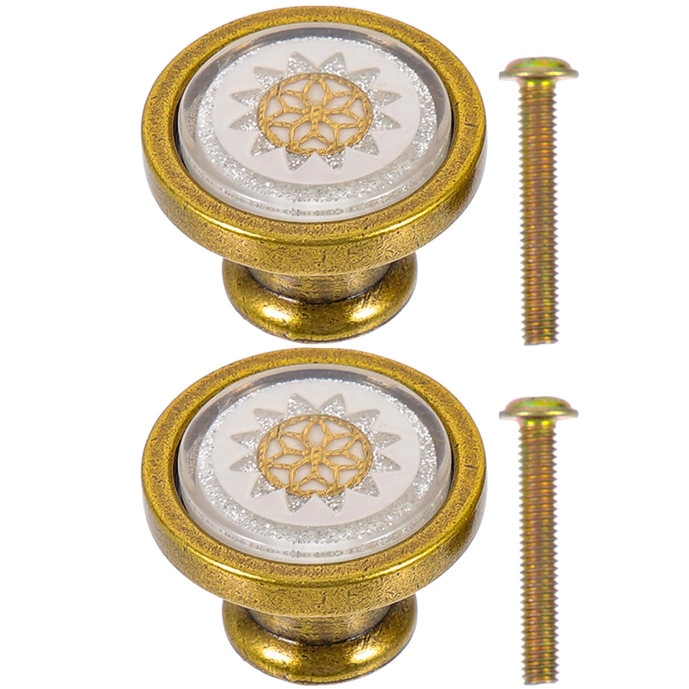 

2Pcs Zinc Alloy Cabinet Door Handle Knobs Wardrobe Pull Dresser Kitchen Cupboard Accessories Furniture Hardware Elegant Design