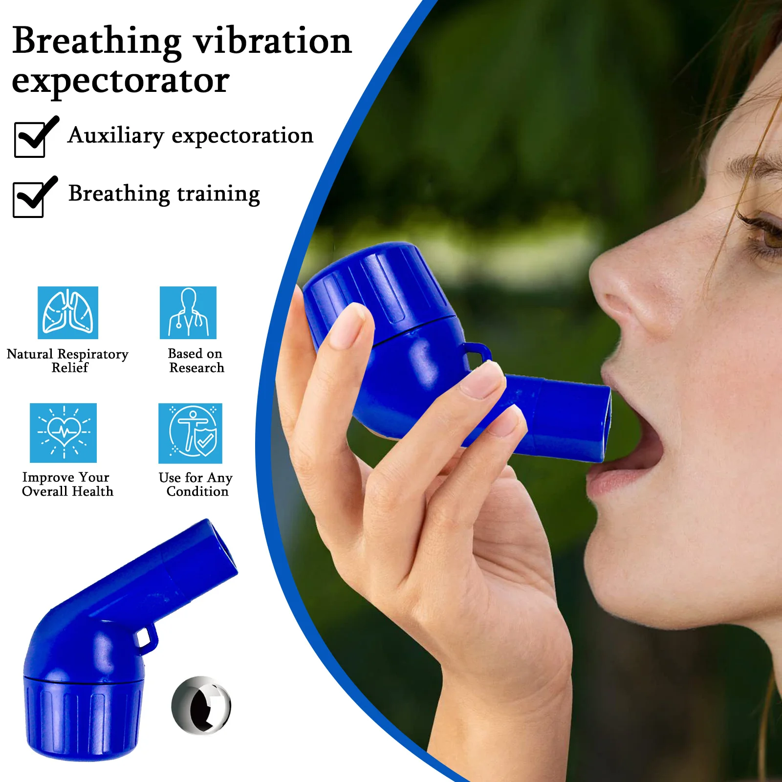 Lung Exerciser & Mucus Remover Naturally Clear Mucus with The Breathing Aid