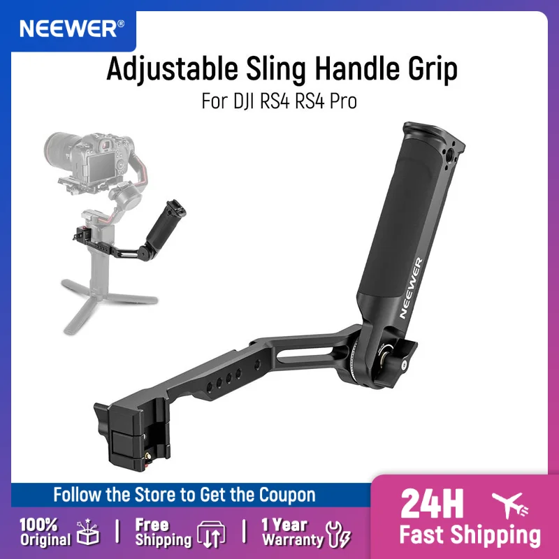NEEWER RS4 RS3 Empuñadura Ajustable para Gimbal con Riel NATO para DJI RS4 Pro RS3 Pro RS3 Mini RS2 RSC2 Ronin-S