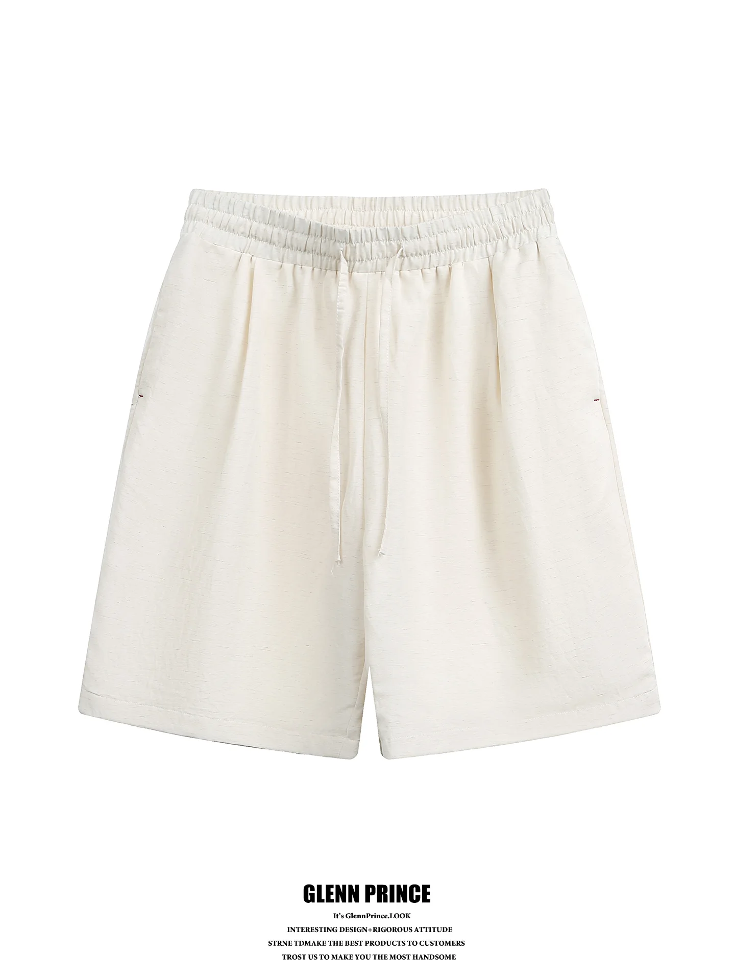 

GPstudio American Style Breathable Linen Shorts Men's Summer Thin Basic Casual Beach Five-Quarter Length Straight Leg Pants