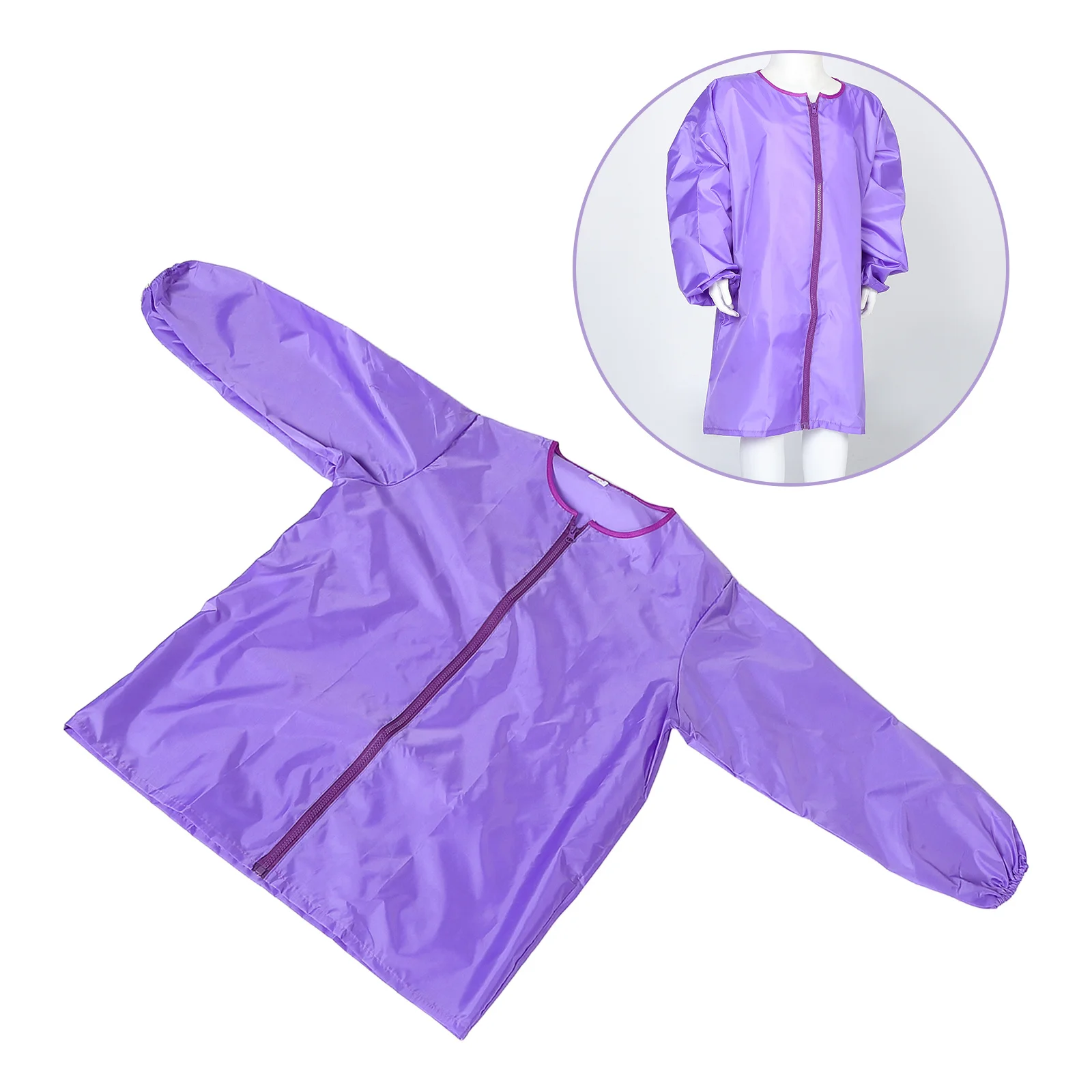 

Kids Painting Apron Long Sleeve Waterproof Front Zipper Art Smock for Children 135-155Cm Height Toddler Paint Smock for Painting