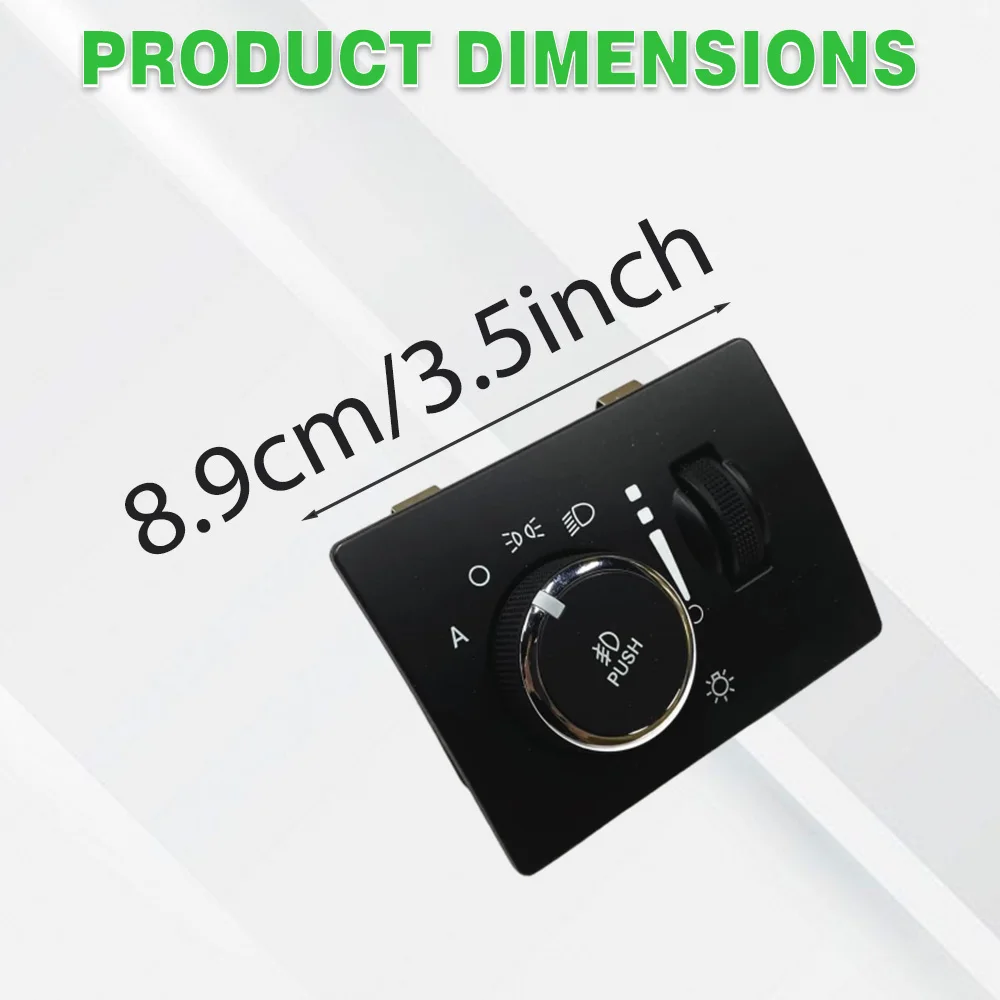 مفتاح التحكم في المصباح لكرايسلر 300 300C 2005 2006 2007 2008 2009-2011 98258718AA مفاتيح التحكم في ضوء السيارة البلاستيك الأسود