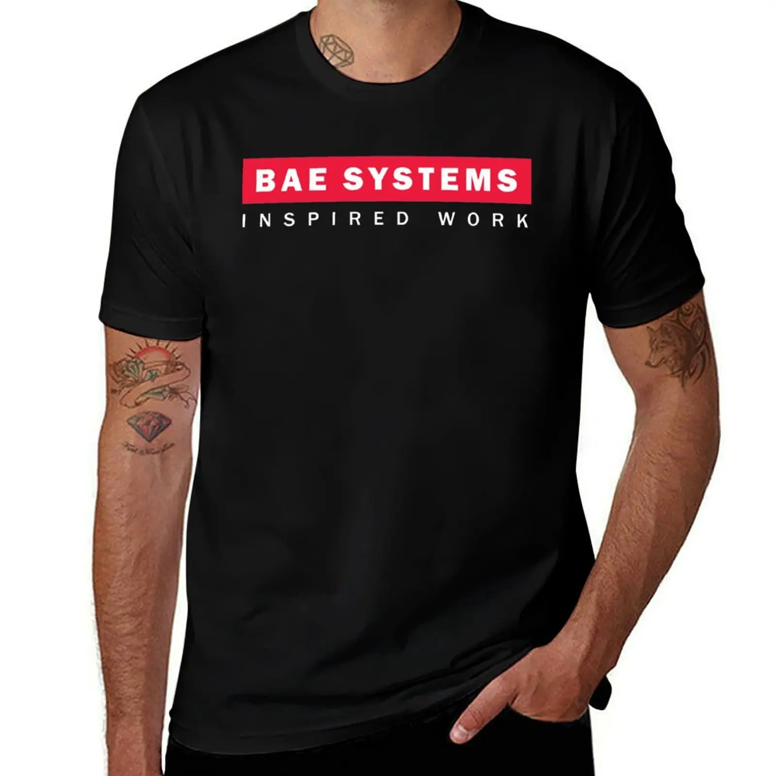 

BAE Systems British Logo T-Shirt men t shirt cotton 100% printed t shirts for man anime tshirt T-Shirt