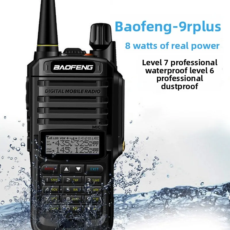 Baofeng UV‑9R PLUS Walkie‑Talkie High Power IP67 Waterproof Handheld Two‑Way Radio for Outdoor Civil Communication