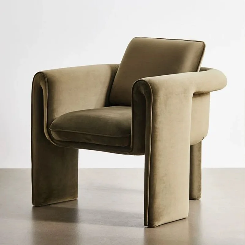 

Italian light luxury living room single chair modern simple bedroom lazy sofa leisure chair