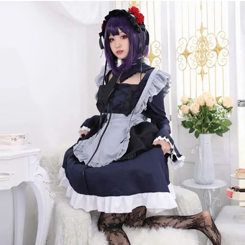 Anime My Up Darling Costume wig Maid Cosplay Dress Halloween Kitagawa Marin Kuroe Shizuku Suitx;2'a,6.h;8'v,