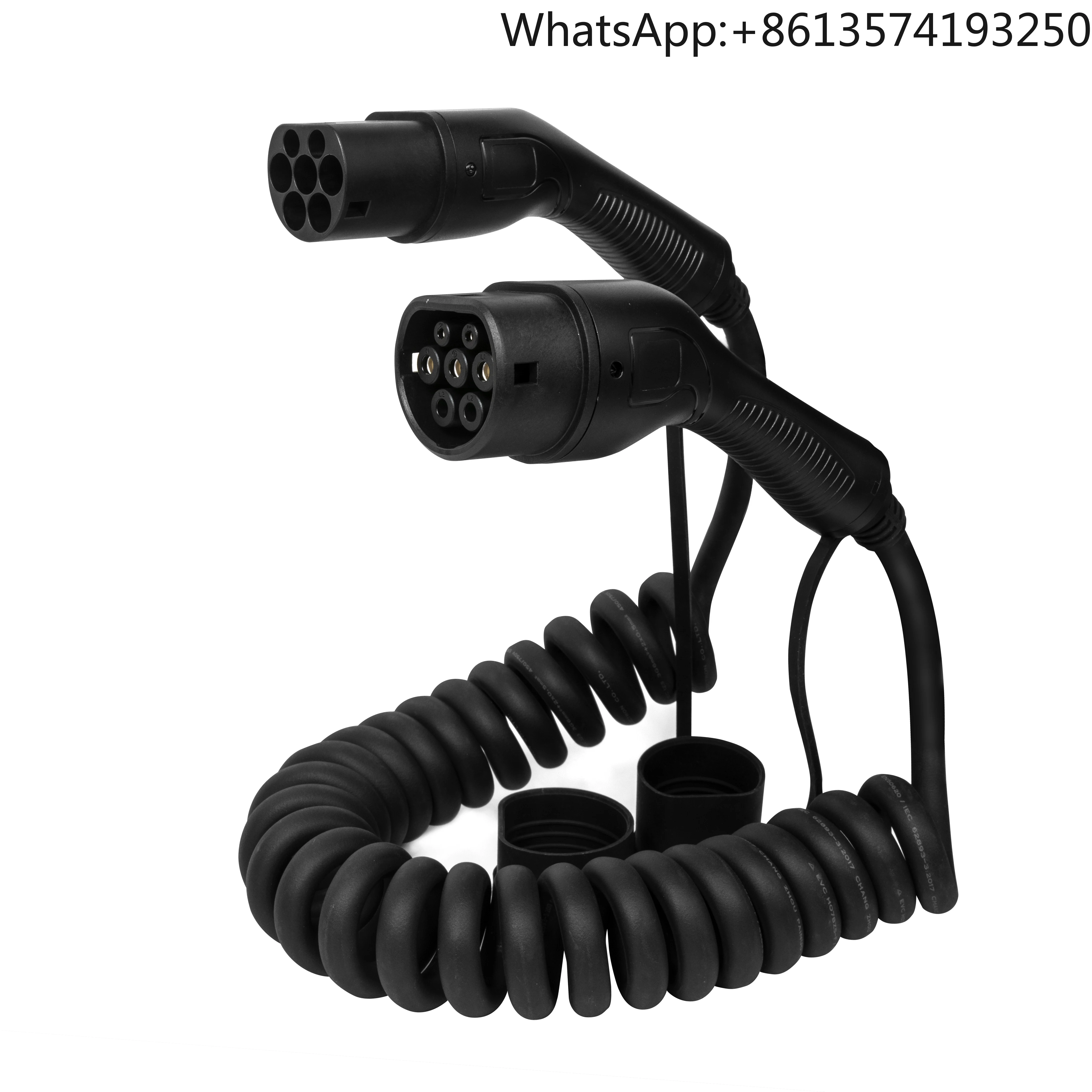 

32A Type 2 to Type 2 EV Charging Cable Spring Loaded Electric Car Charger Cable for Vehicle Battery Charging