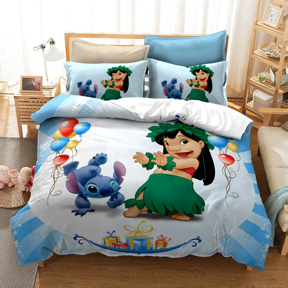 

Disney Bedding Set Home Textile Stitch Cartoon Children Adult Bedclothes Duvet Cover Sets Girl BoyGift Drop Shipping