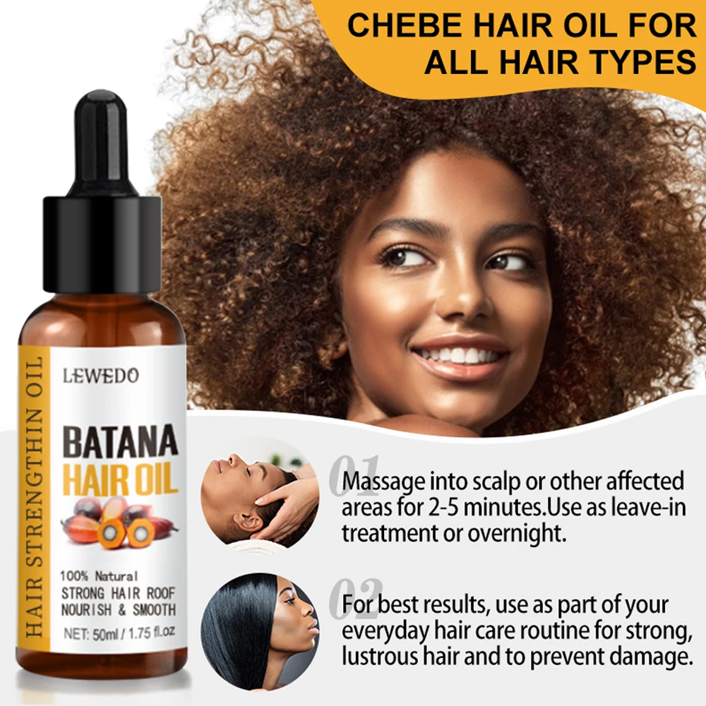 50ML African Hair Growth Oil 100% Pure Batana Hair Growth Mask Butter Anti Hair Loss Break Black Hair Regrowth Treatment