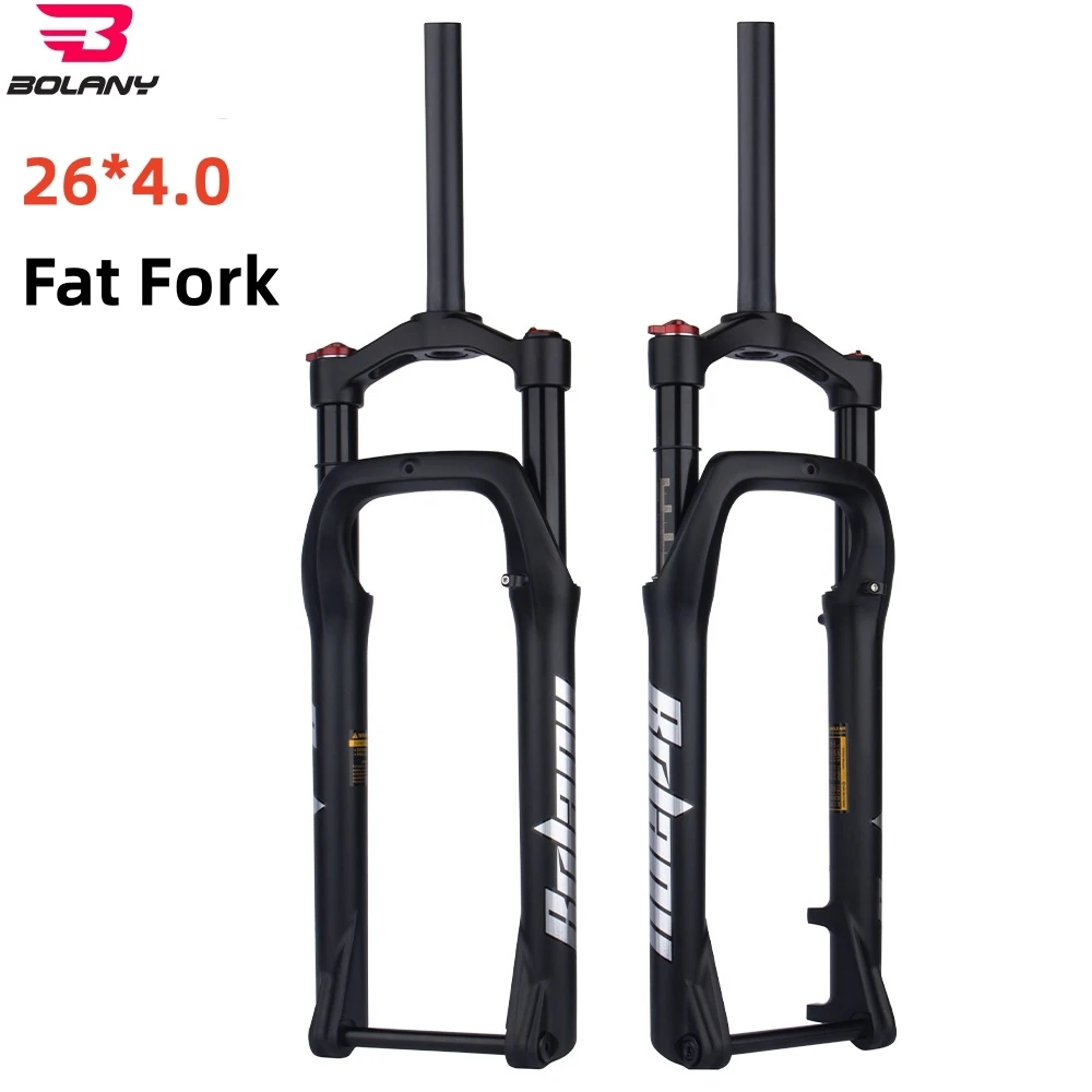 

BOLANY Snow Bike Fat Fork 4.0" Tire Beach Bicycle Fork 26 Inch Mountain Bike Air Suspension Fork Boost Thru Axle 15*135mm