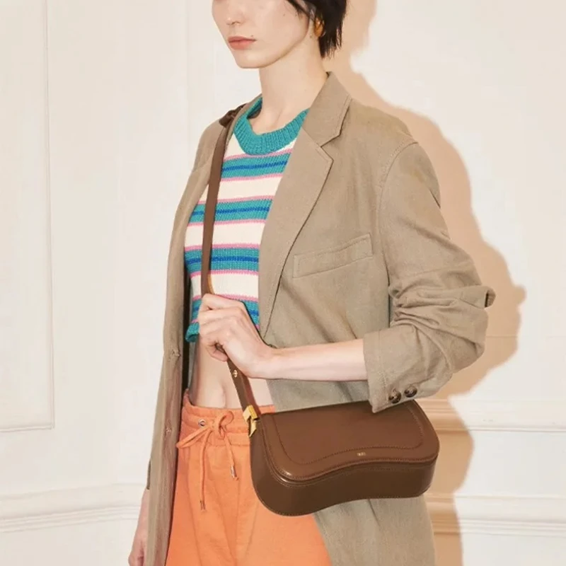 

New Women's Fashion Adjustable Crossbody Shoulder Bag Retro Underarm Saddle Bag Crossbody Sling Girl Stylish Purse Shoulder Bag