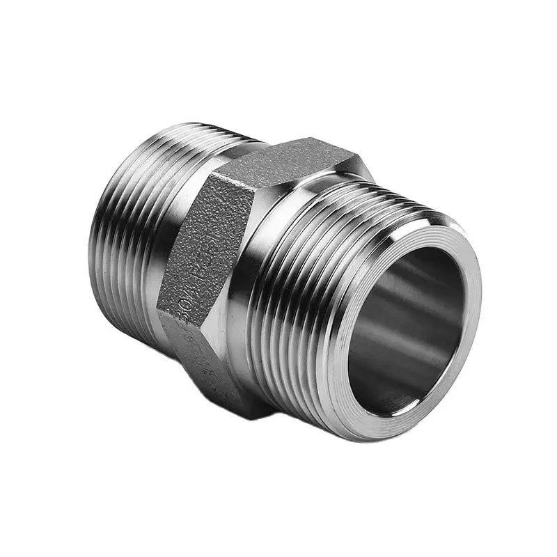 Tetina hexagonal roscada NPT macho a macho 3000LB 304 de acero inoxidable