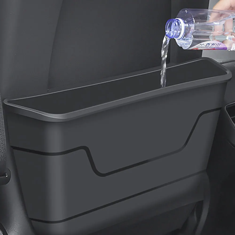 

For Tesla Model 3(2016-2024) Model Y (2020-2024) Seat Back TPE Organizer Cup Drink Holder Trash Can