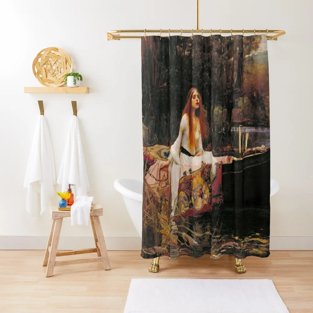 

The Lady of Shallot - John William WaterhouseShower Curtain Curtain For Shower Transparent Bathroom Shower