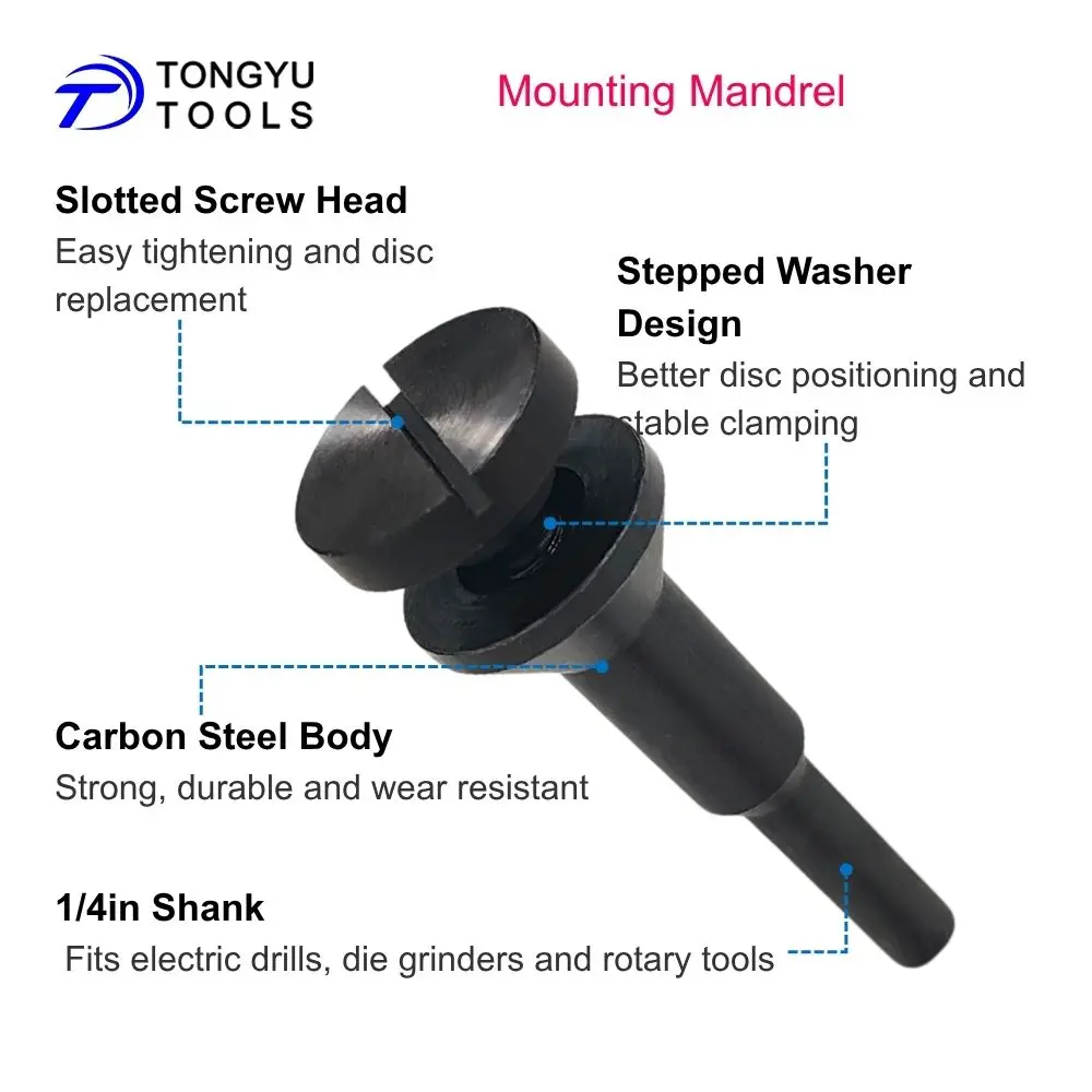 Montagedorn-Adapter 1/4" Schaft 3/8" 1/4" Aufnahmeloch für Trennscheibe Kreissägeblatt Druckluftschleifer Rotationswerkzeug – Detail 3