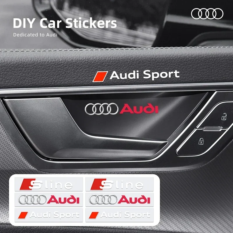 Car Door Handle Sticker Rearview Mirror Protective Decal Stickers For Audi A3 8L 8V 8P A4 B5 B6 B7 B8 A5 A6 C5 C6 C7 A7 A8 D2 D3