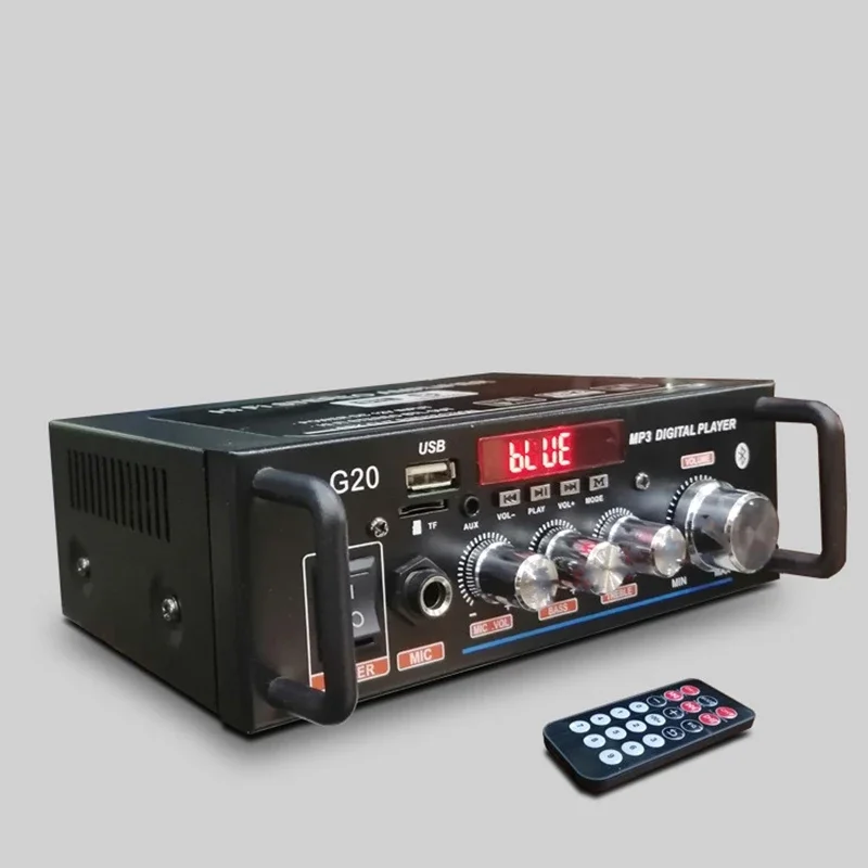 G20 digital desktop áudio bluetooth amplificador de potência loja sala de aula em casa alta fidelidade karaoke sistema som subwoofer alto-falante